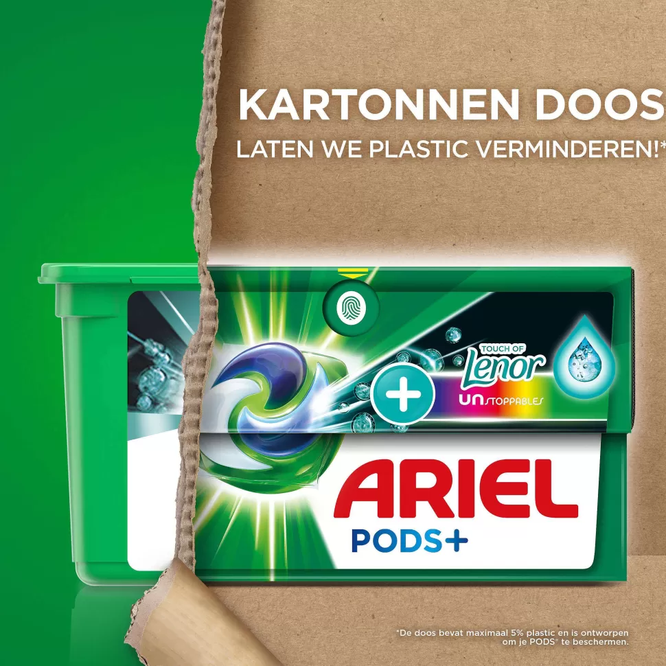 Sale Pods+, +Touch Van Unst Color Vloeibaar Wasmiddelcapsules - 4 X 28 Wasbeurten - 112 Wasbeurten Huishoudmiddelen