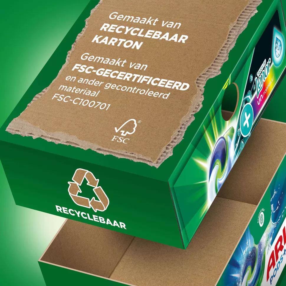 Sale Pods+, +Touch Van Unst Color Vloeibaar Wasmiddelcapsules - 4 X 28 Wasbeurten - 112 Wasbeurten Huishoudmiddelen