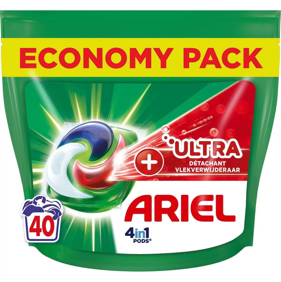 Best Pods+ Vloeibaar Wasmiddelcapsules + Ultra Vlekverwijderaar - 3 X 40 Wasbeurten - 120 Wasbeurten Huishoudmiddelen
