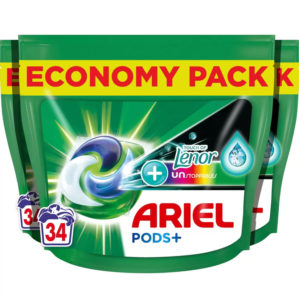 Flash Sale Wasmiddel Pods + Touch Van Lenor Unstoppables - Kleur - 3 X 34 Wasbeurten - 102 Wasbeurten Huishoudmiddelen