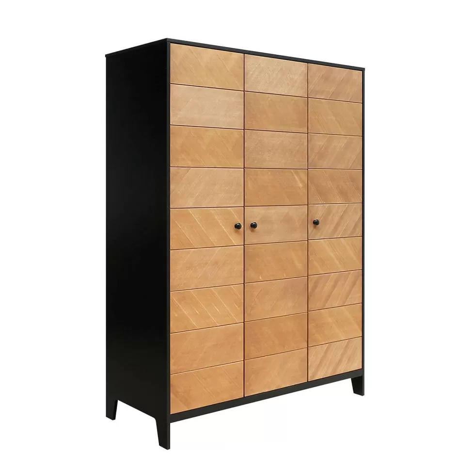 New 3-Deurskast Job Vintage Honey Kledingkasten