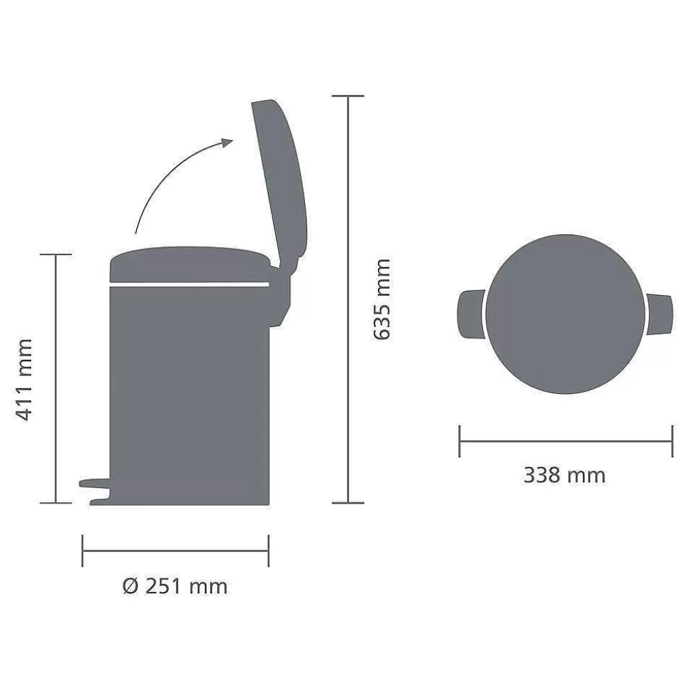 Best Sale Newicon Pedaalemmer (12L) Prullenbakken