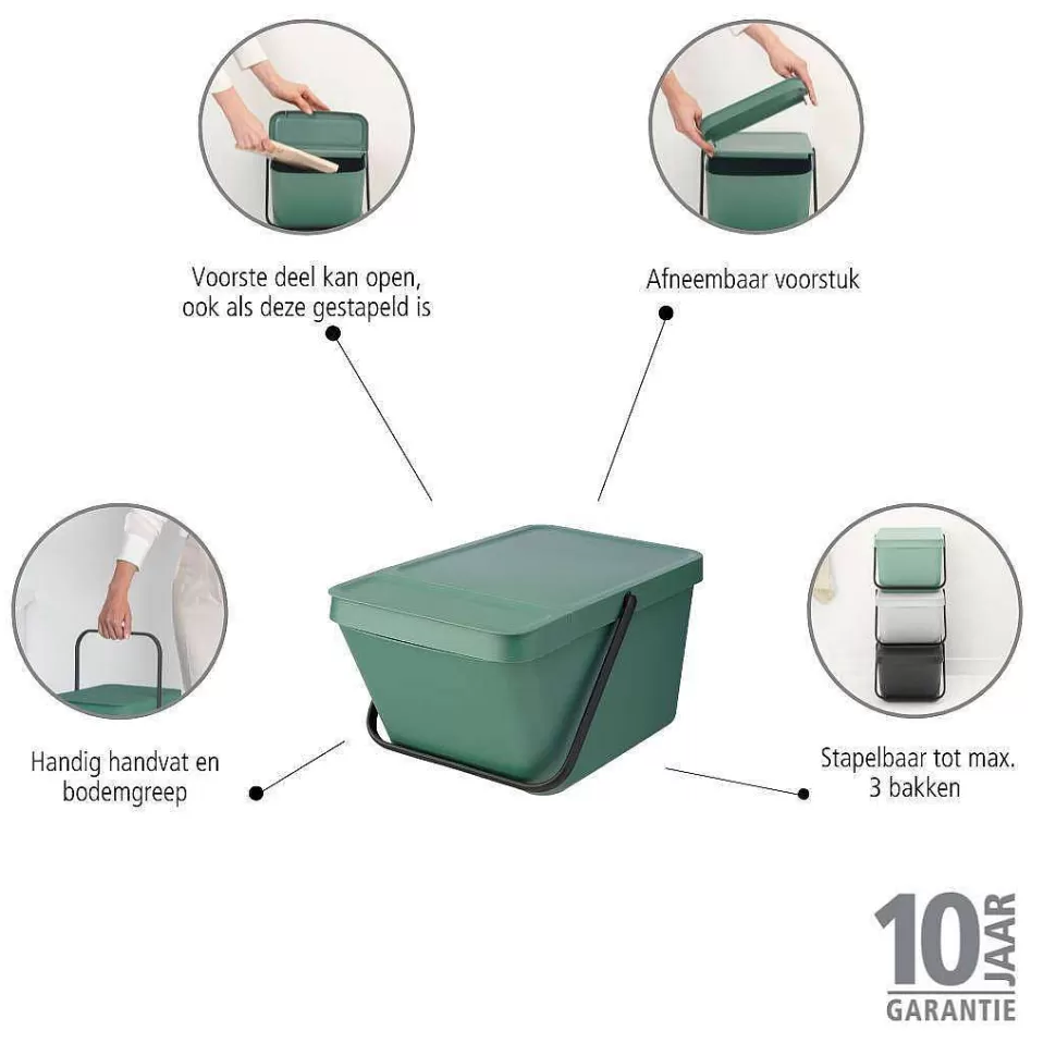 Best Sort & Go Stapelbaar Stapelbare Afvalemmer (20L) Prullenbakken