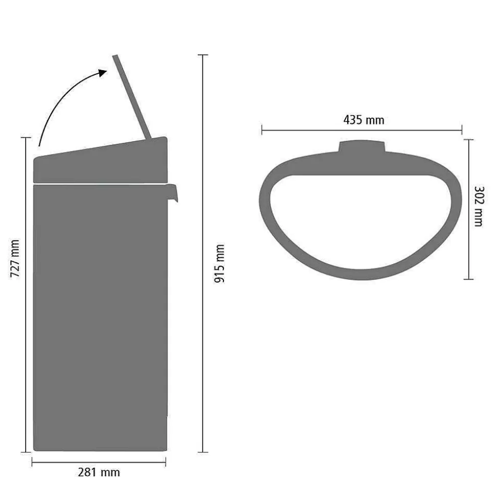 Cheap Touch Bin Prullenbak (40L) Prullenbakken