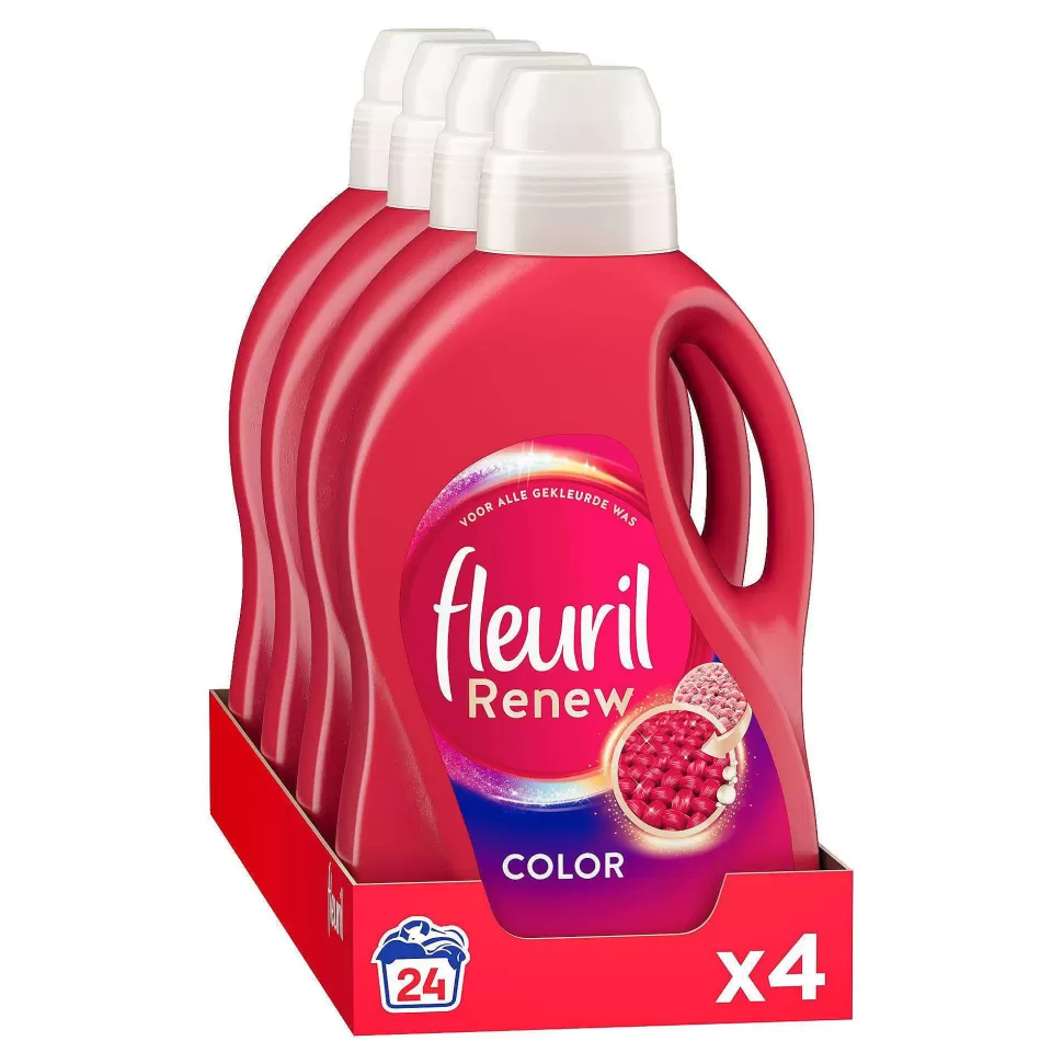 Clearance Renew Liquid Color Vloeibaar Wasmiddel - 4 X 24 Wasbeurten - Voordeelverpakking - 24 Wasbeurten Huishoudmiddelen