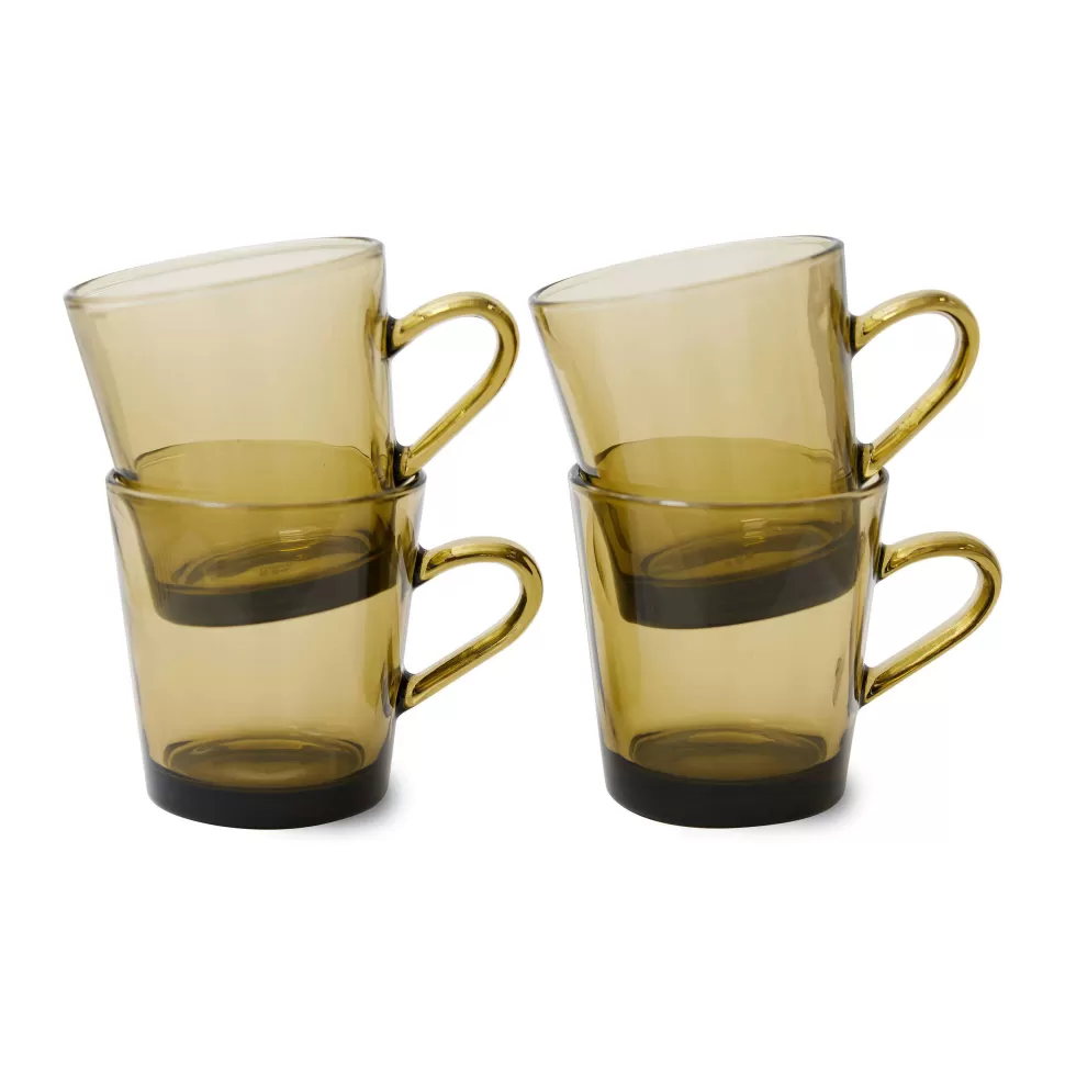Store Koffieglas 70'S (O7,7 Cm) (200 Ml) (Set Van 4) Glazen