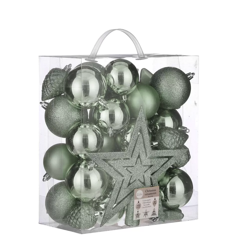 Clearance Kerstbal Onbreekbaar (Set Van 40) (O8 Cm) Kerstversiering