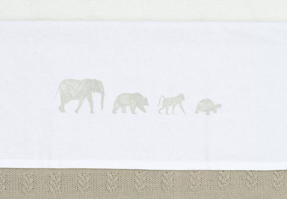 Best Sale Baby Ledikantlaken 120X150Cm Animals - Olive Green Kinderbeddengoed