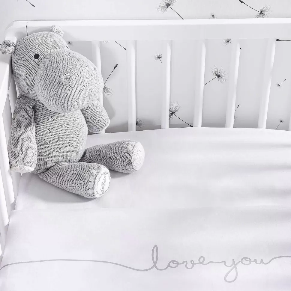 Cheap Baby Ledikantlaken 120X150Cm Love You Grey Kinderbeddengoed