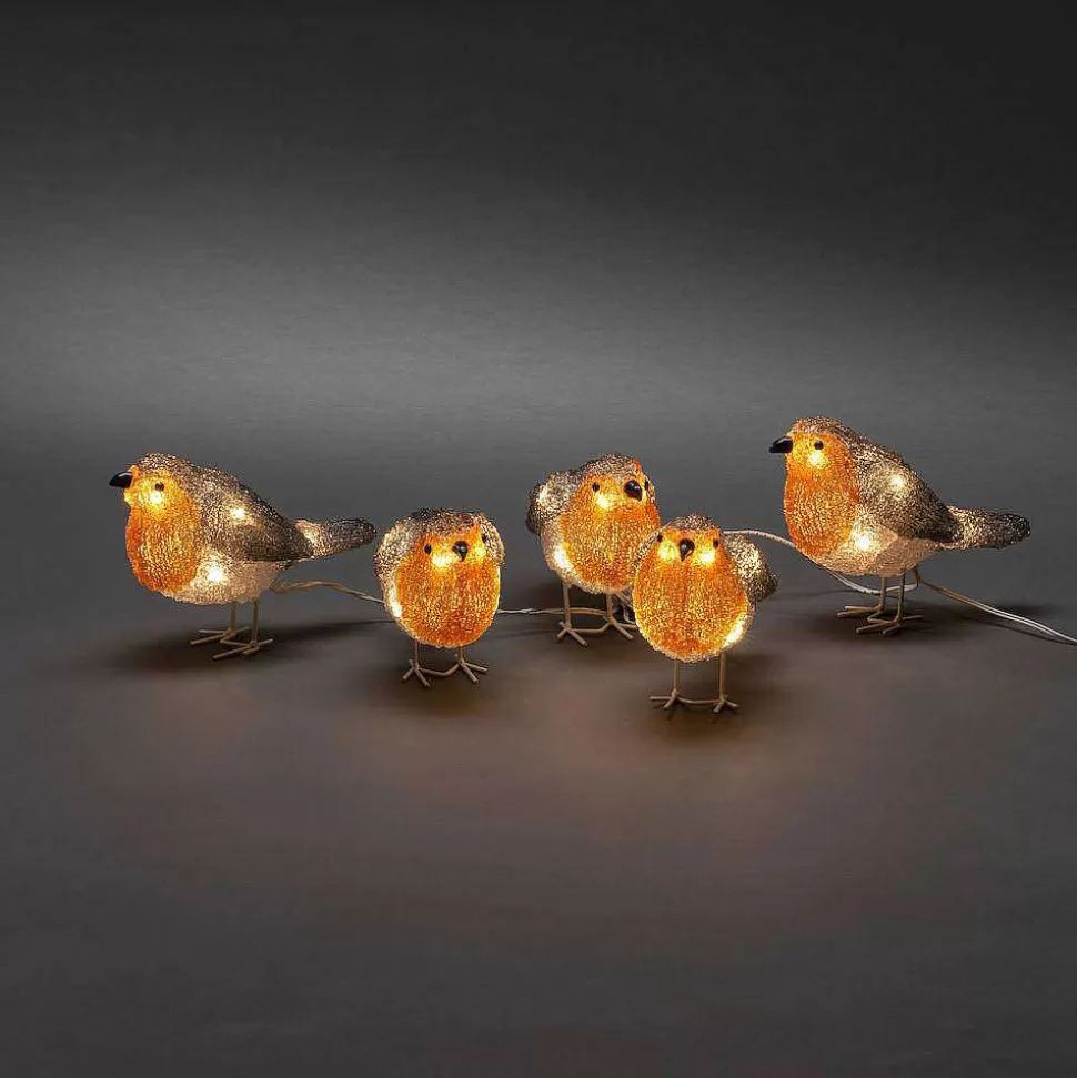 Store Kerstlichtsnoer Vogels (400 Cm) (5 Vogels) (40 Led) (Rood) Kerstverlichting