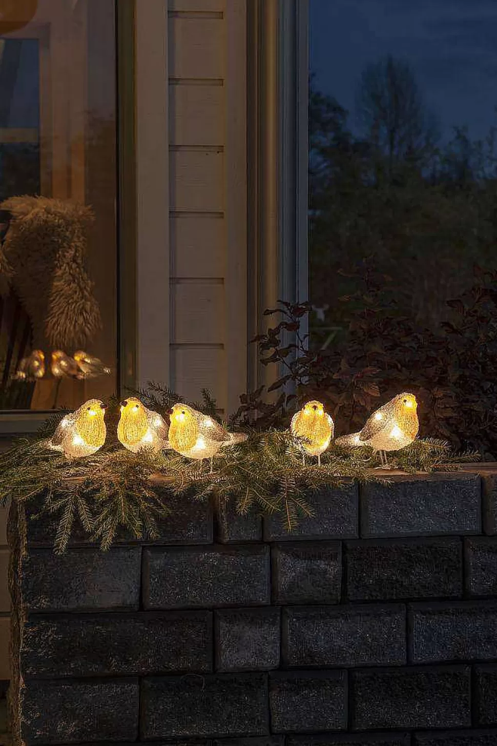 Store Kerstlichtsnoer Vogels (400 Cm) (5 Vogels) (40 Led) (Rood) Kerstverlichting