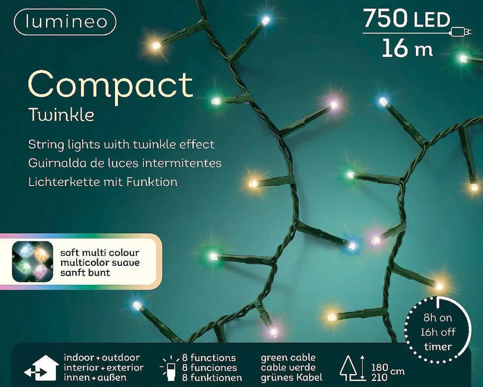 Clearance Verlichtingssnoer Met Twinkel Multi Color (750 Led) Kerstverlichting