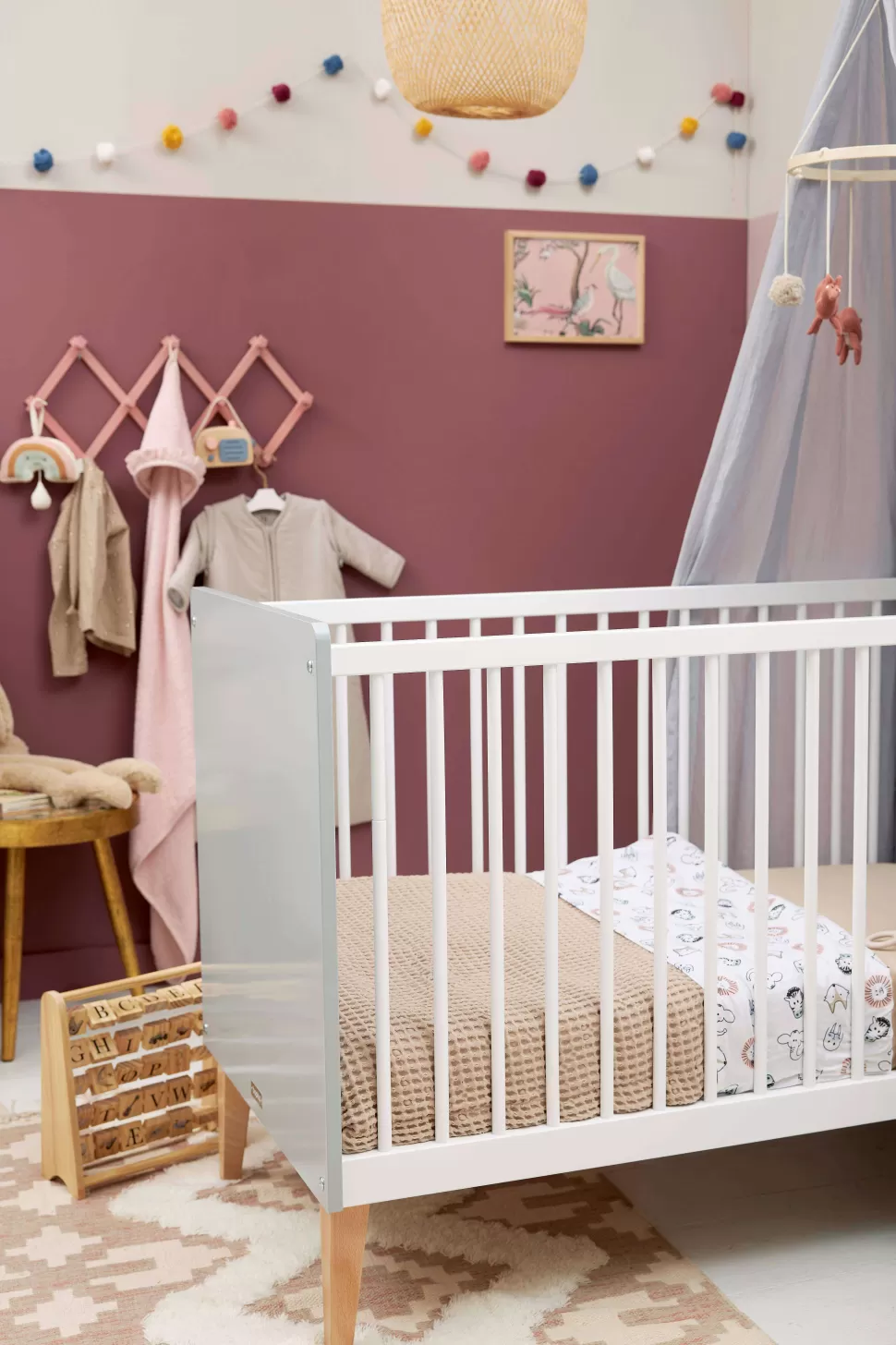 Store Baby Ledikantlaken Animal/Uni - Set Van 2 100X150 Cm Wit/Multi Kinderbeddengoed