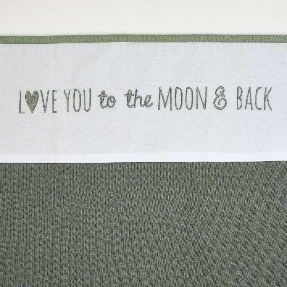 Online Baby Ledikantlaken Love You To The Moon & Back 100X150 Cm Forest Green Kinderbeddengoed