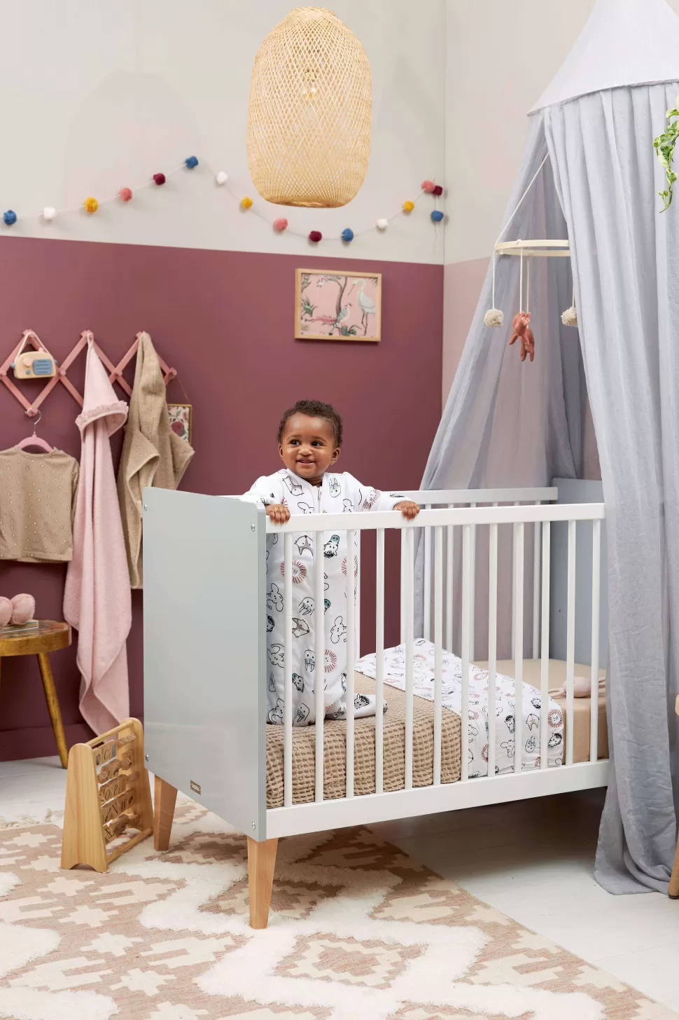 Hot Baby Wieglaken Animal/Uni - Set Van 2 75X100C M Wit/Multi Kinderbeddengoed