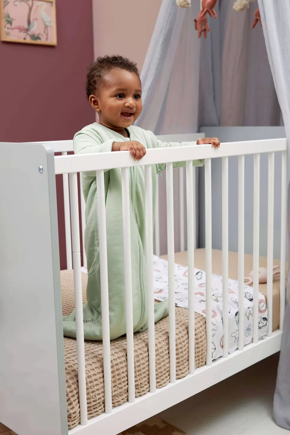 Hot Baby Wieglaken Animal/Uni - Set Van 2 75X100C M Wit/Multi Kinderbeddengoed