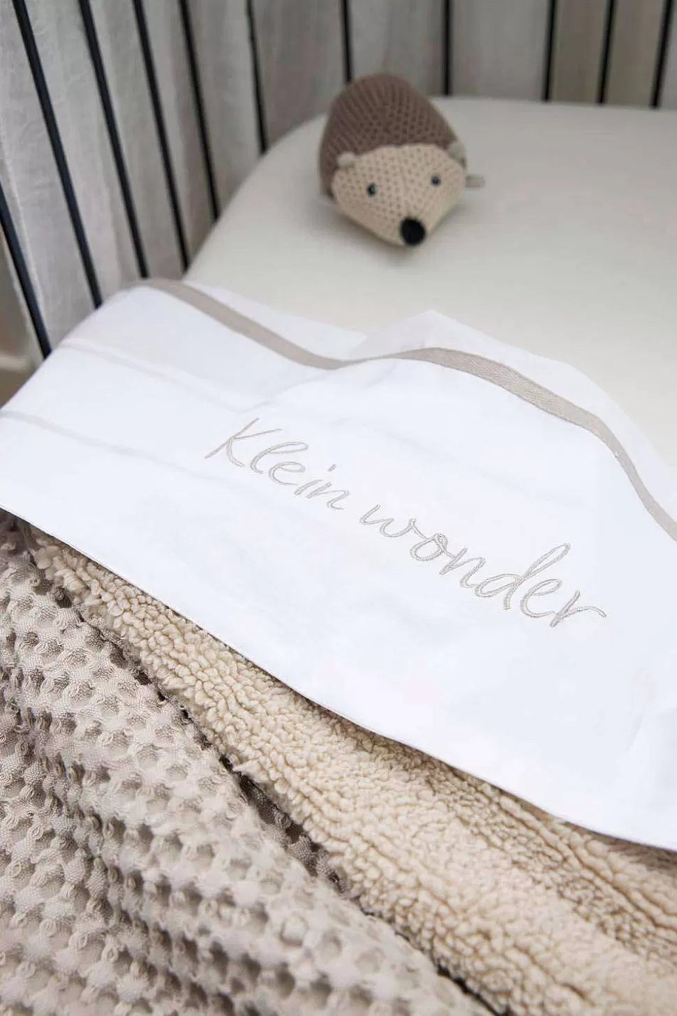 Cheap Baby Wieglaken 'Klein Wonder' Greige Kinderbeddengoed