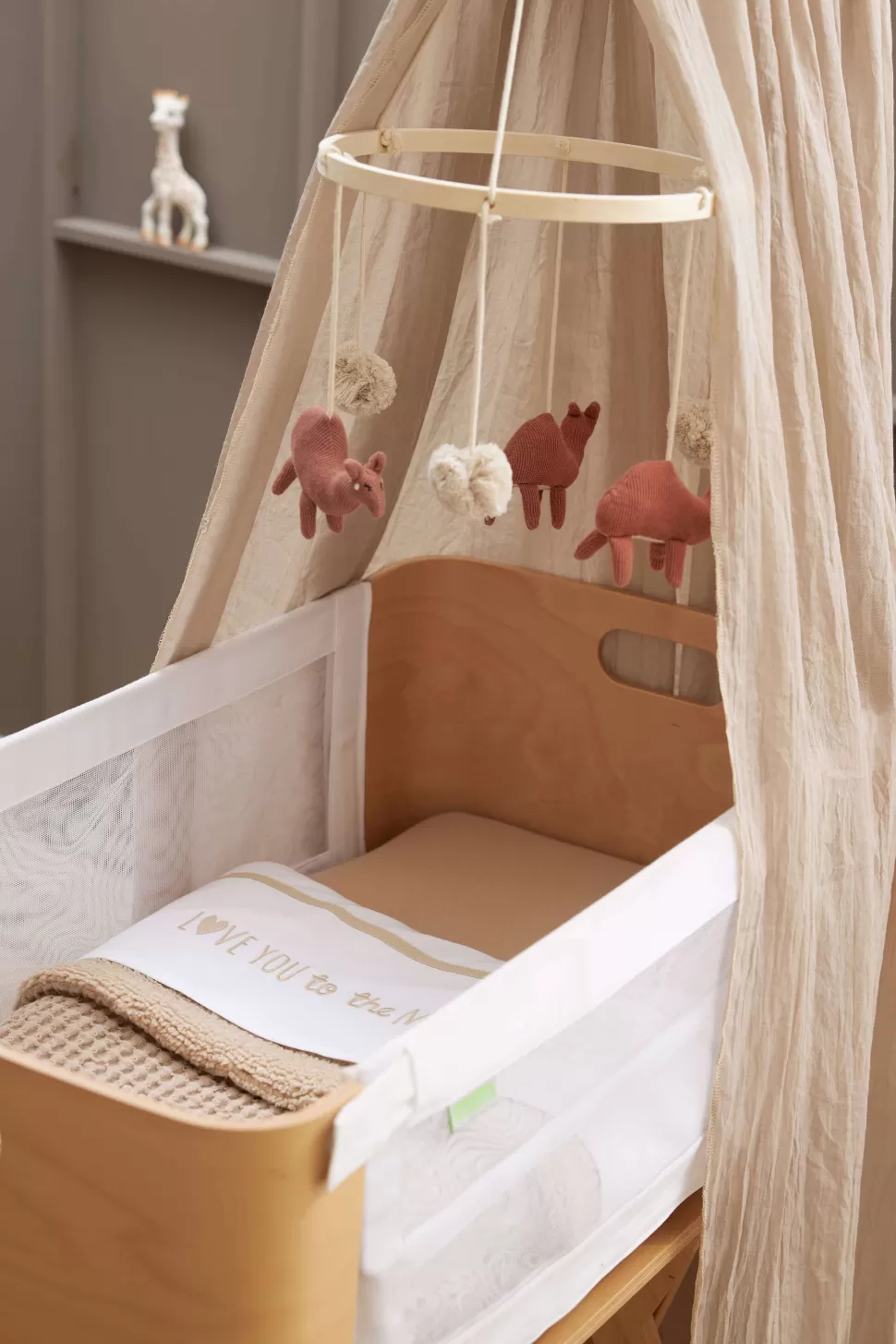 Online Baby Wieglaken 'Love You To The Moon & Back' Sand Kinderbeddengoed