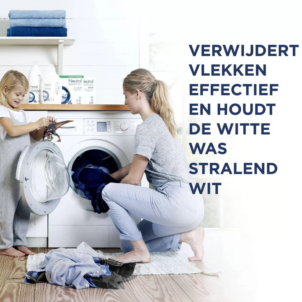 Online Parfumvrij Wit Waspoeder - 4 X 18 Wasbeurten - Voordeelverpakking - 72 Wasbeurten Huishoudmiddelen