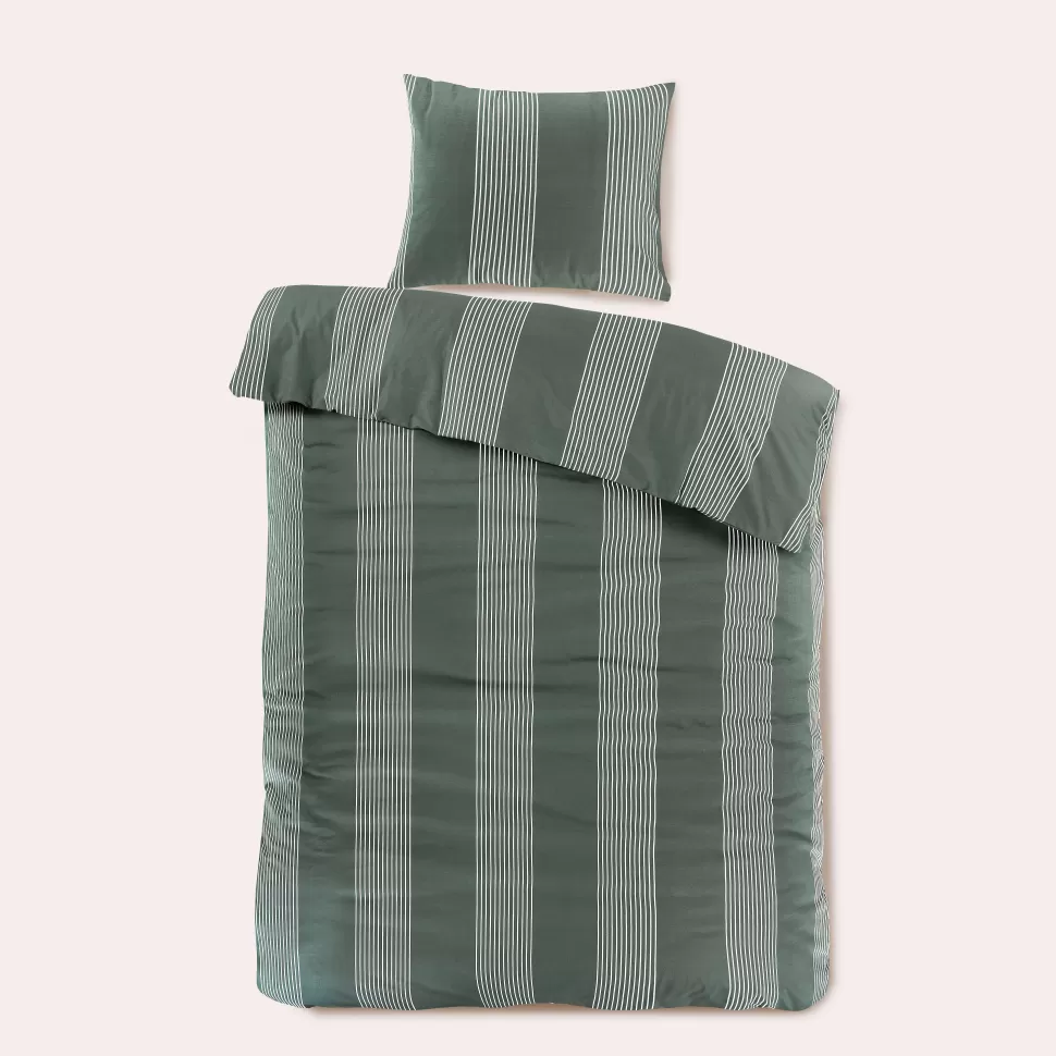 Online Katoenen Dekbedovertrek 1 Persoons Wide Stripe (140X220 Cm) Beddengoed