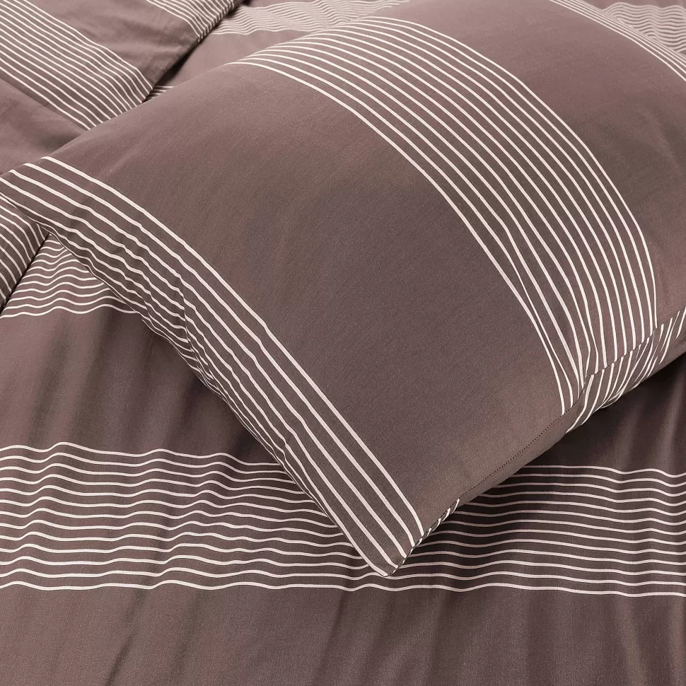 Discount Katoenen Dekbedovertrek 1 Persoons Wide Stripe (140X220 Cm) Beddengoed