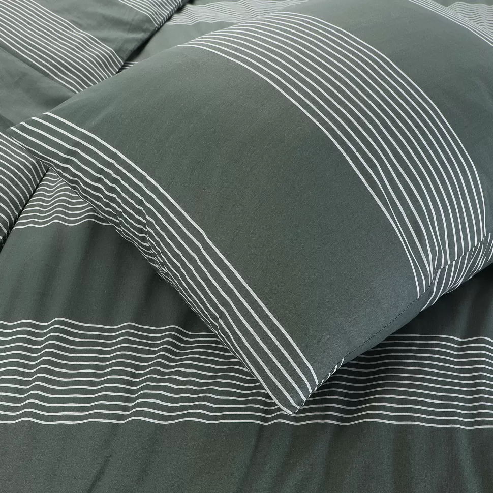 Online Katoenen Dekbedovertrek 1 Persoons Wide Stripe (140X220 Cm) Beddengoed