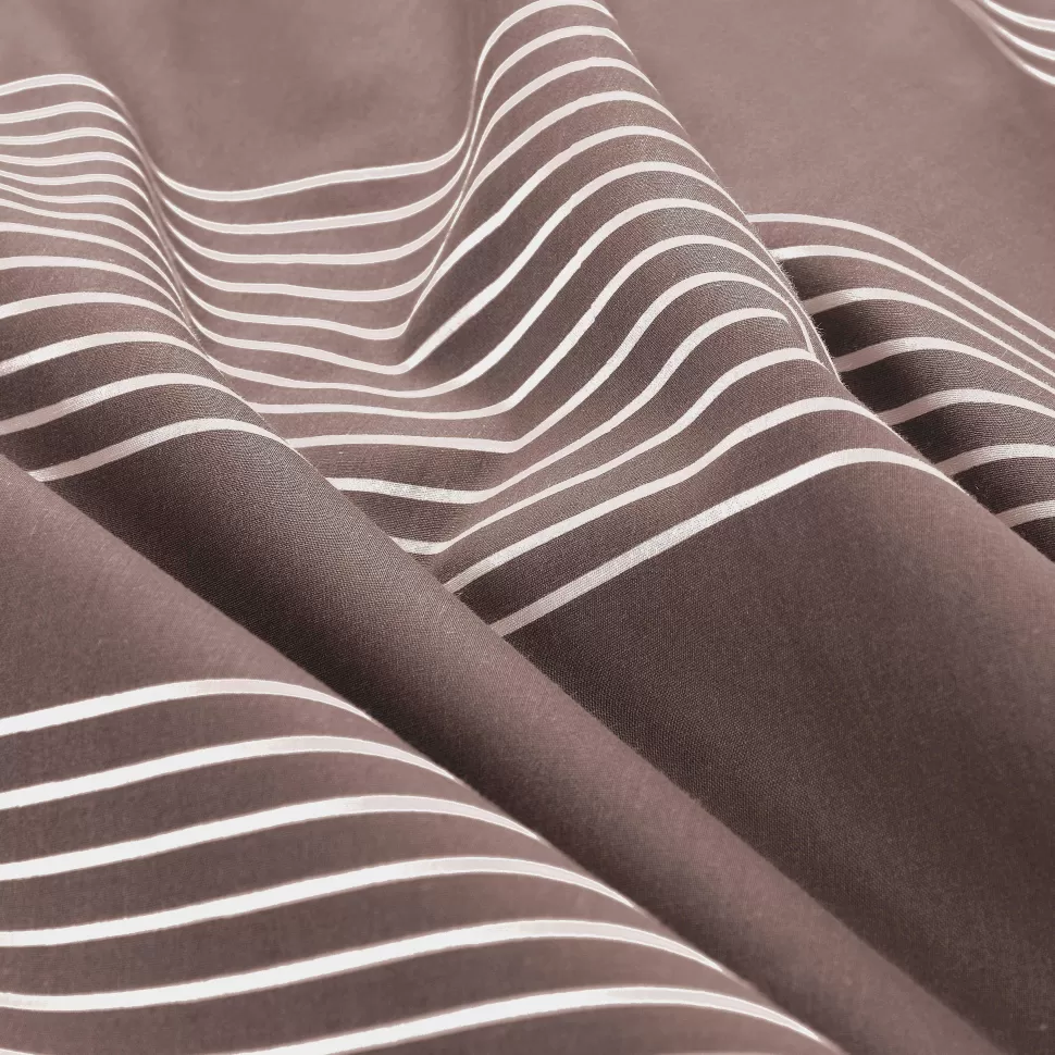 Discount Katoenen Dekbedovertrek 1 Persoons Wide Stripe (140X220 Cm) Beddengoed