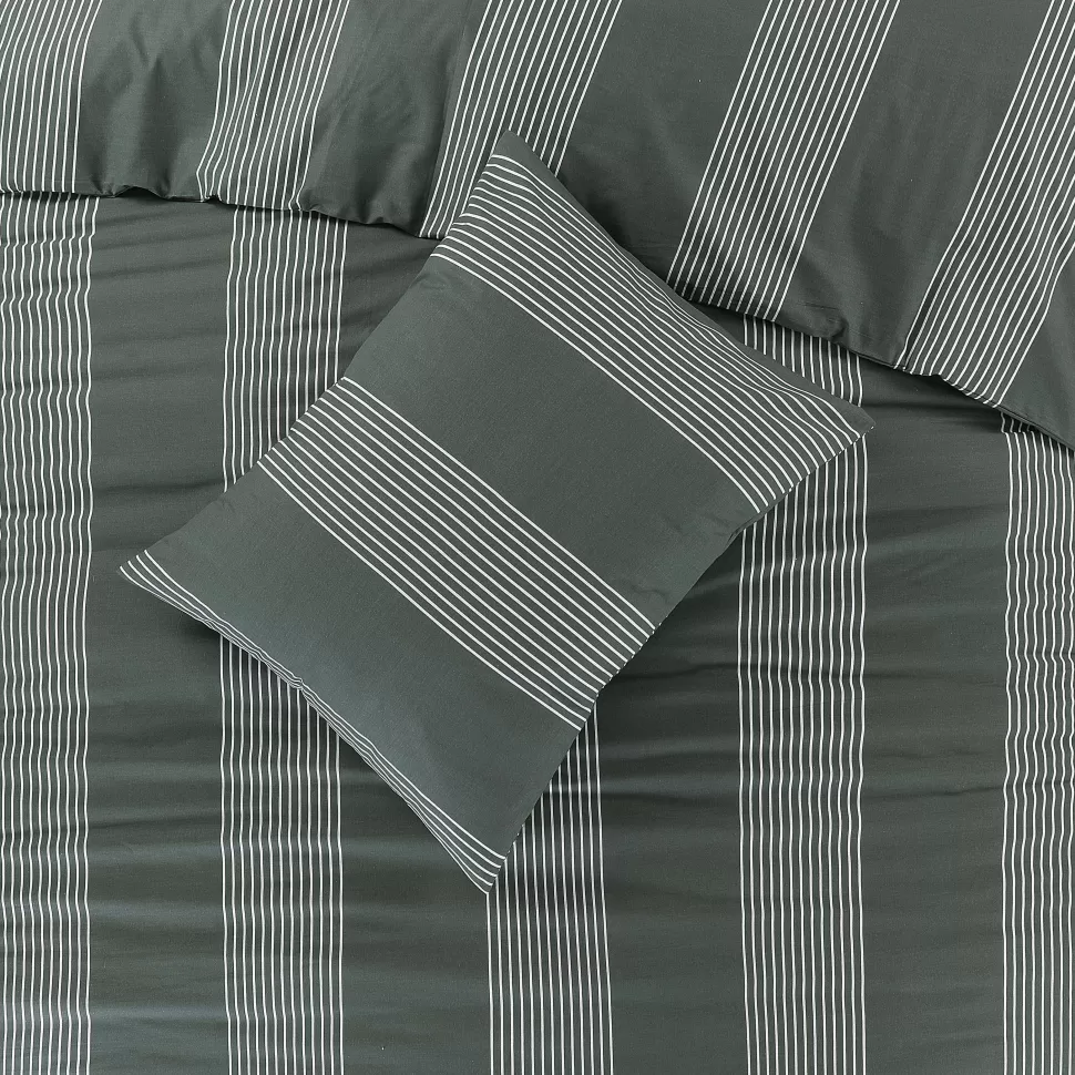 Online Katoenen Dekbedovertrek 1 Persoons Wide Stripe (140X220 Cm) Beddengoed