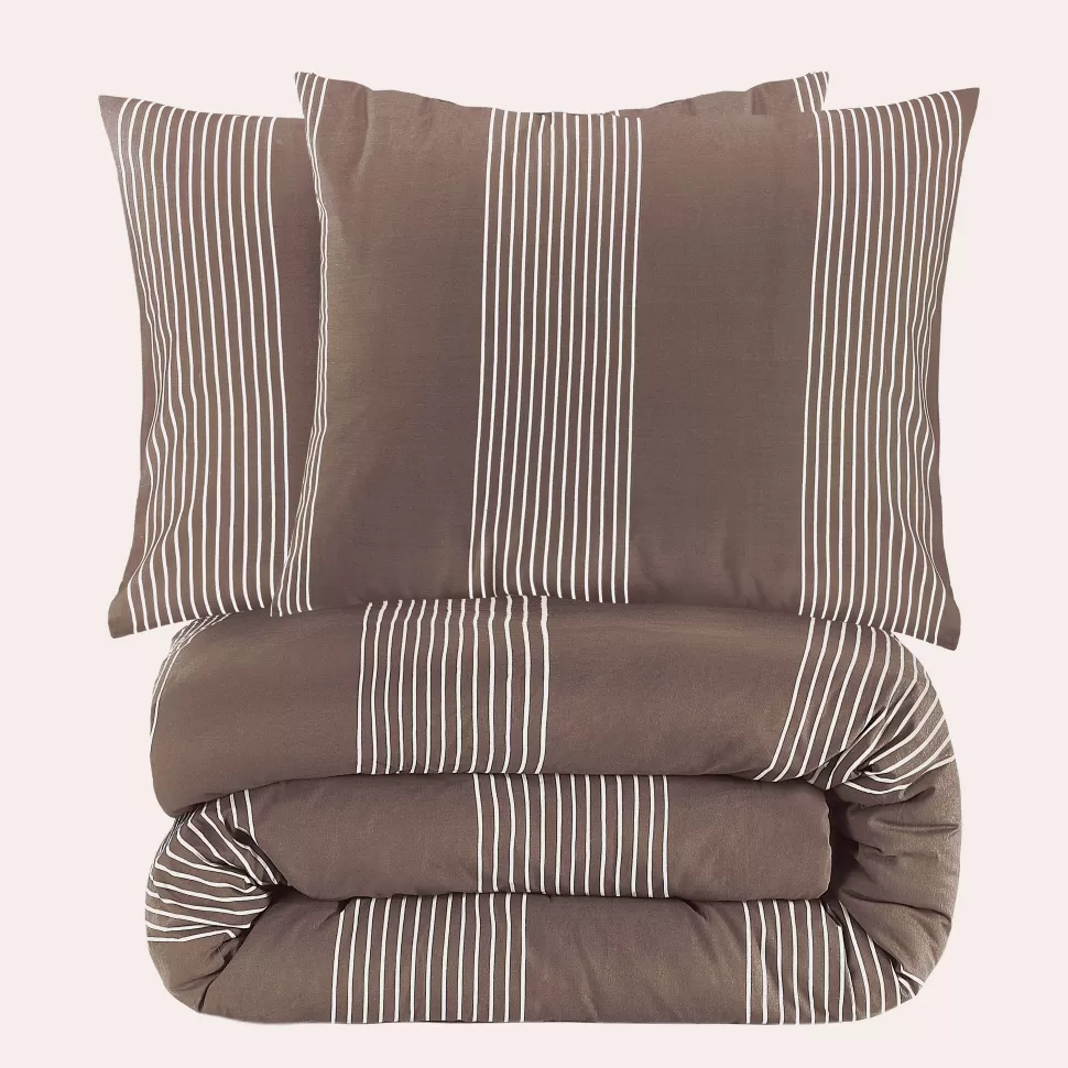Hot Katoenen Dekbedovertrek 2 Persoons Wide Stripe (200X220 Cm) Beddengoed