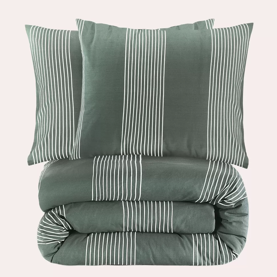Hot Katoenen Dekbedovertrek 2 Persoons Wide Stripe (200X220 Cm) Beddengoed