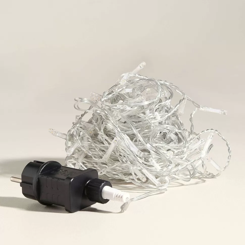 Flash Sale Lichtgordijn (190 Cm) (Stekker Met Timer) (100 Led) Kerstverlichting
