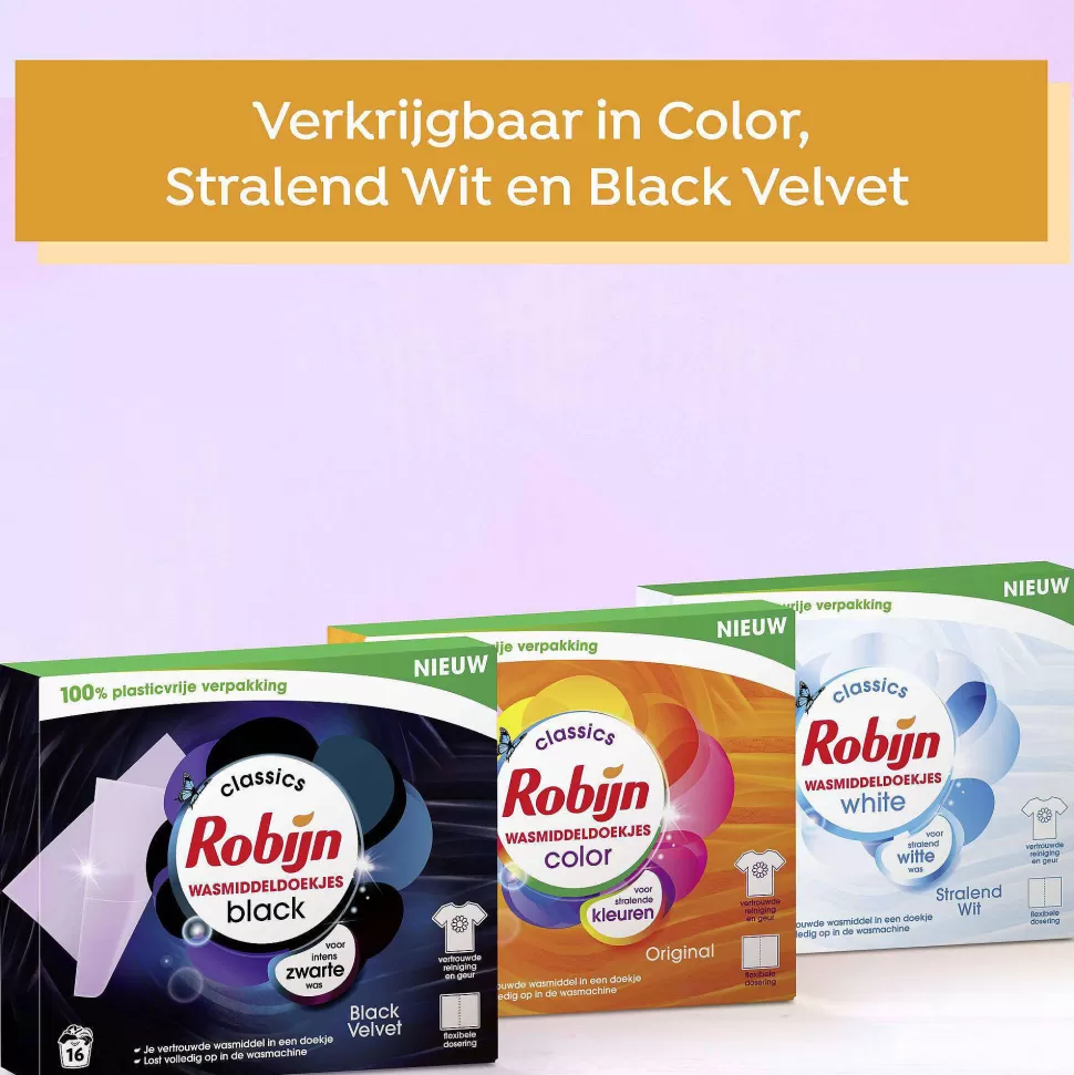 Fashion Classics Black Velvet Wasmiddeldoekjes - 4 X 16 Wasstrips - Voordeelverpakking - 64 Wasbeurten Huishoudmiddelen