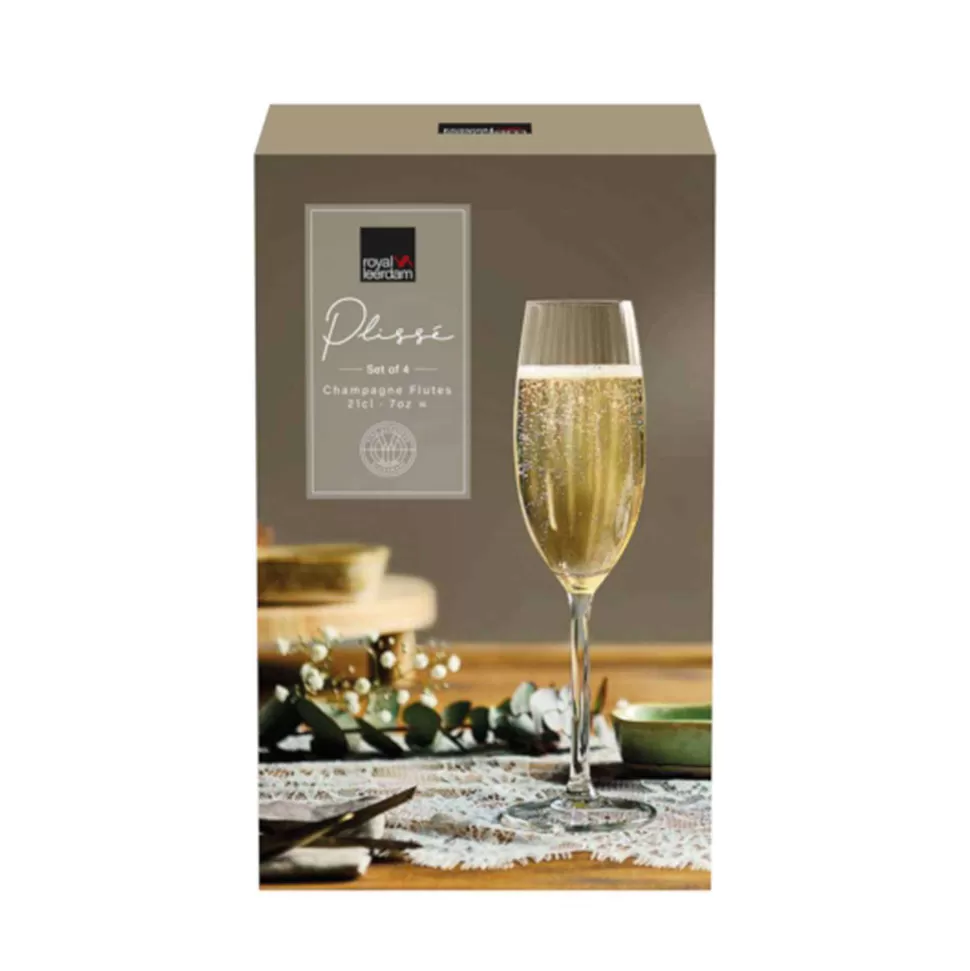 Shop Champagneglas Plisse (Set Van 4) Glazen