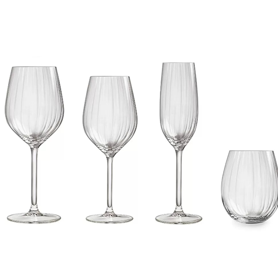 Shop Champagneglas Plisse (Set Van 4) Glazen