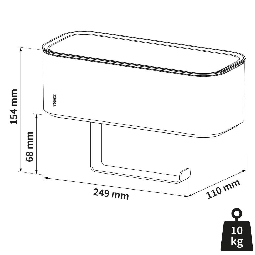 New Toiletrolhouder Met Opbergbakje 2-Store Badkameraccessoires