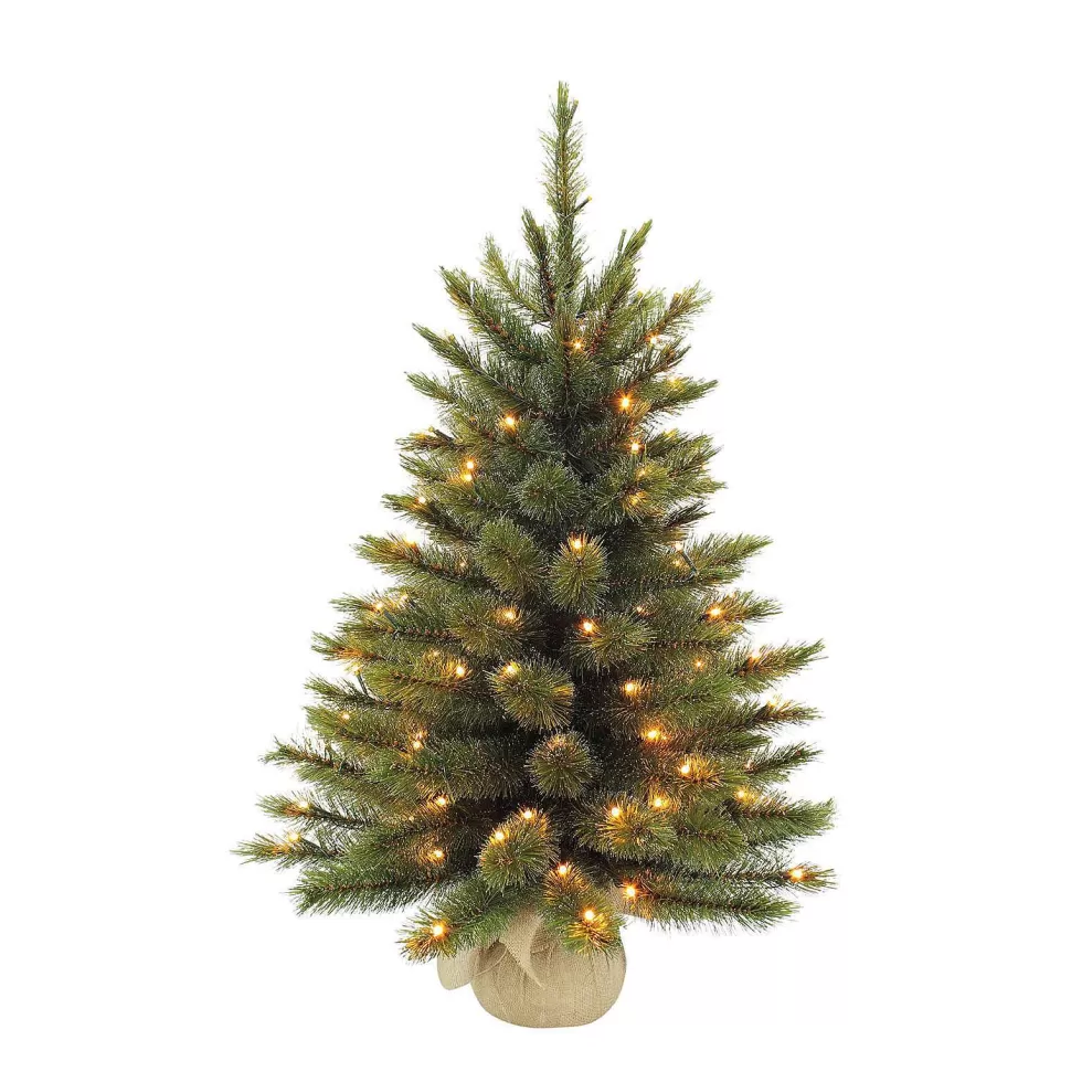 Cheap Verlichte Kerstboom Met Burlap Forest Frosted (H60Xo46 Cm) Kerstbomen