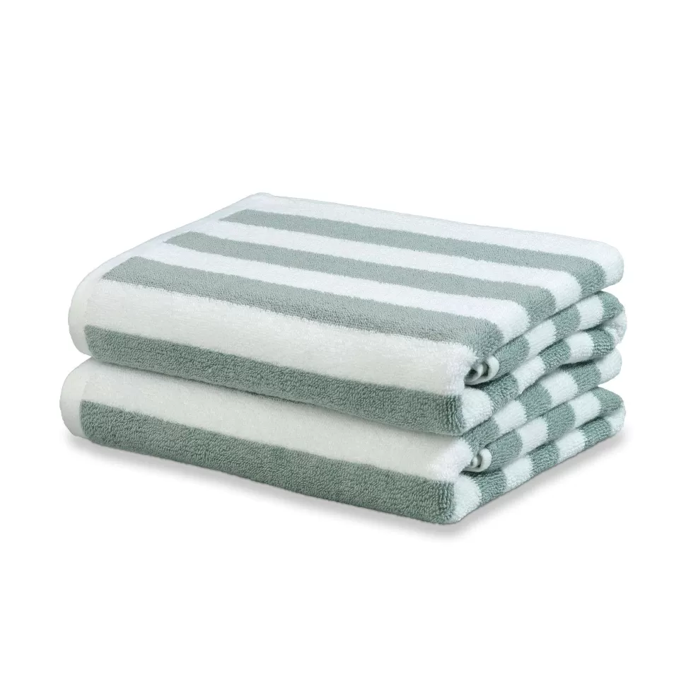 Outlet Handdoek Verona Stripes (Set Van 2) (110X60 Cm) Badtextiel