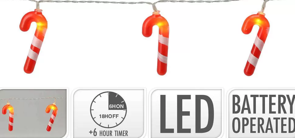 Best Sale Led Slinger Zuurstok (10 Led) Kerstverlichting