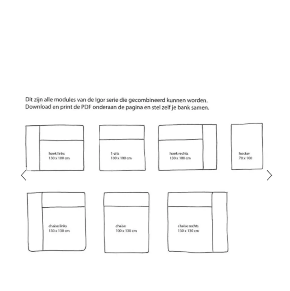 Cheap Hoekbank Rechts Igor Met Hocker Hoekbanken