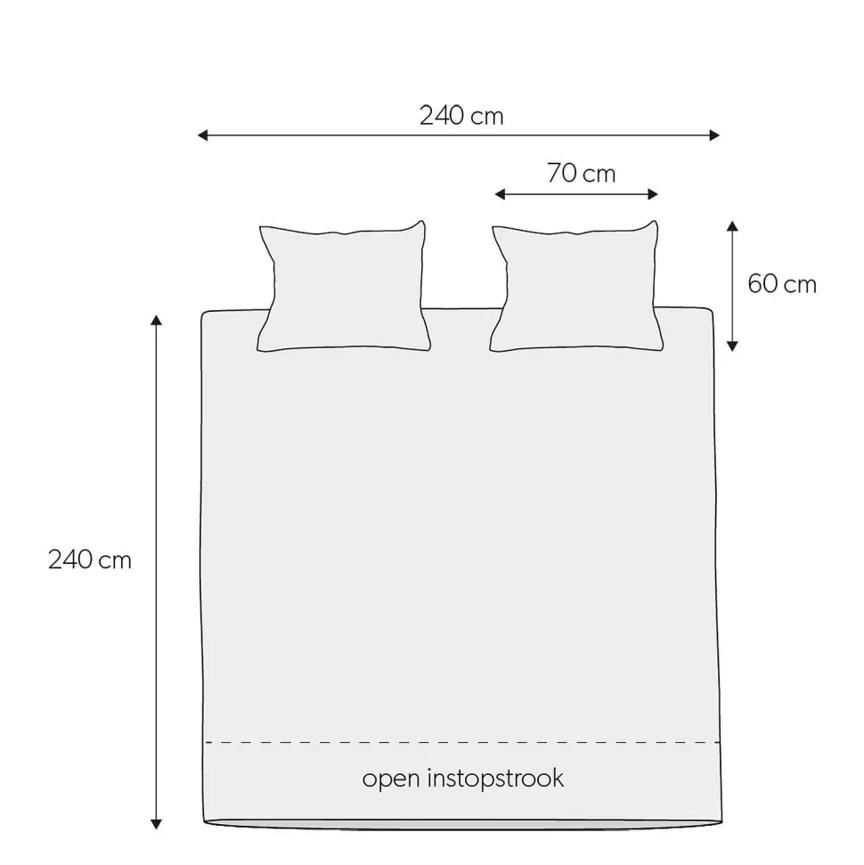 Clearance Katoenen Dekbedovertrek Lits-Jumeaux (240X220 Cm) Beddengoed