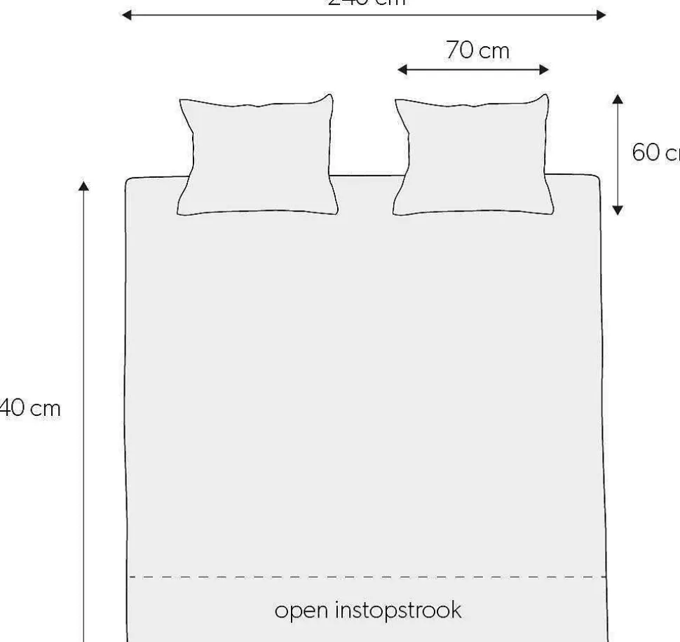 Outlet Katoenen Dekbedovertrek Lits-Jumeaux (240X220 Cm) Beddengoed