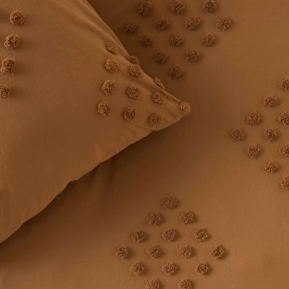 Discount Katoenen Dekbedovertrek Met Tufted Patroon 1 Persoons (140X220 Cm) Beddengoed