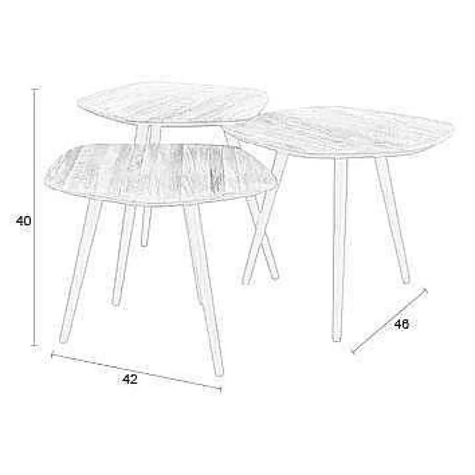 Cheap Salontafel (Set Van 3) Cuties Salontafels