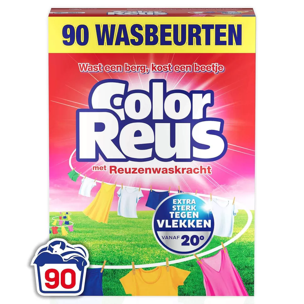 Discount Color Reus Poeder - Waspoeder - Gekleurde Was - Grootverpakking - 90 Wasbeurten Huishoudmiddelen