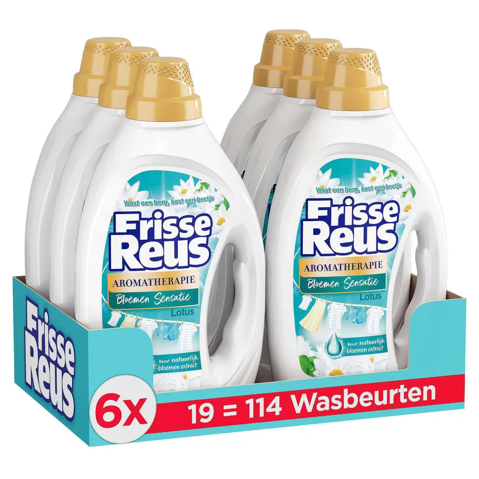 Best Sale Gel Lotus - Vloeibaar Wasmiddel - Witte Was - Voordeelverpakking - 6 X 19 Wasbeurten - 114 Wasbeurten Huishoudmiddelen