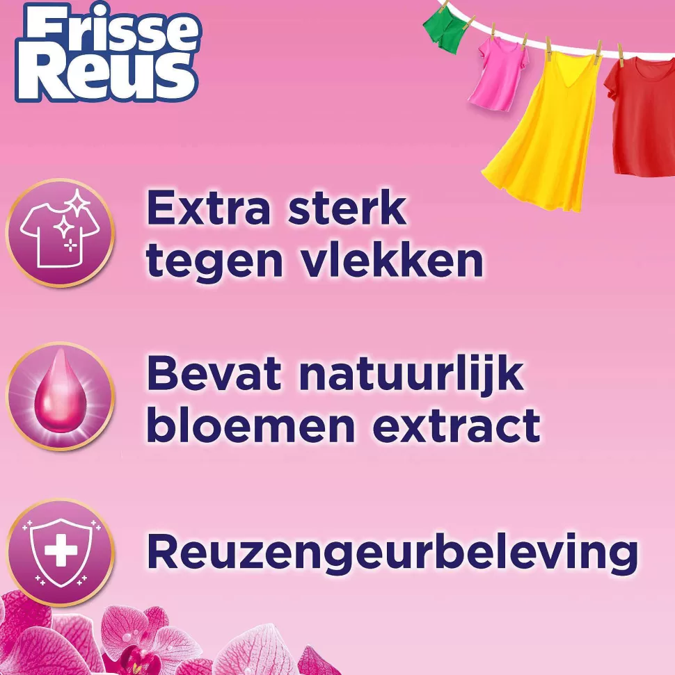 Online Gel Orchidee - Vloeibaar Wasmiddel - Gekleurde Was - Voordeelverpakking - 6 X 19 Wasbeurten - 114 Wasbeurten Huishoudmiddelen