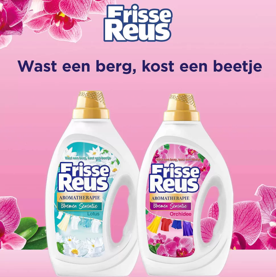 Online Gel Orchidee - Vloeibaar Wasmiddel - Gekleurde Was - Voordeelverpakking - 6 X 19 Wasbeurten - 114 Wasbeurten Huishoudmiddelen